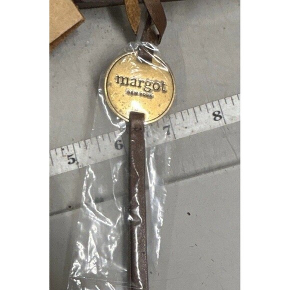 Margot New York Marcy Tote in Cognac 100% Genuine Leather Shoulder Bag Brown - Picture 4 of 10